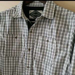 Dravus Flip Cuff Gingham Button Down Shirt size M